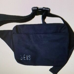 BEIS The Sport Pack Fanny Pack Black Belt Bag Purse Hiking Rectangle